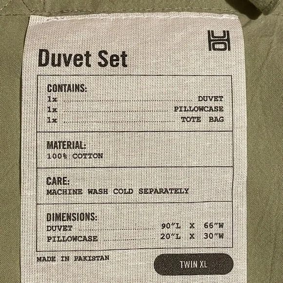 UO 100% Cotton Duvet Cover Set Twin XL *New* - Picture 8 of 9